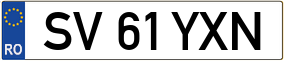 Trailer License Plate